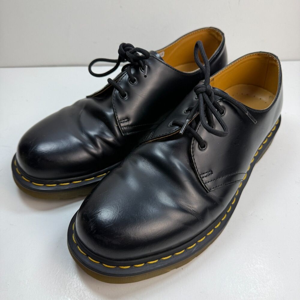 Dr Martens Smooth Leather Oxford Shoes Men’s Size 11 Black 1461 AirWair 3 Eye